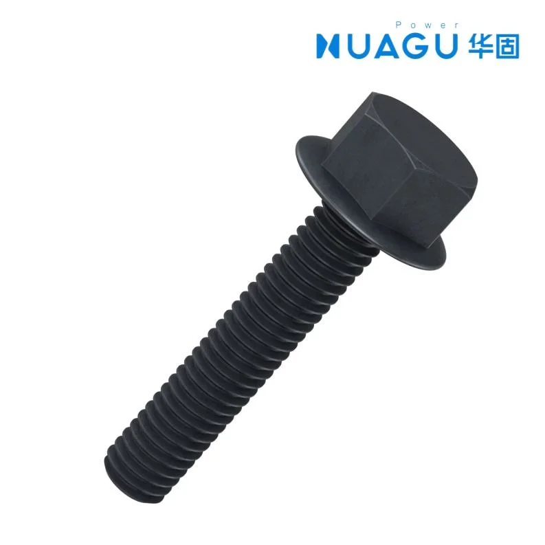 Black Oxide DIN6921 GB5787 ASME B18.2.1.8 Hex Flange Bolt and Nut Gr 12.9 M5