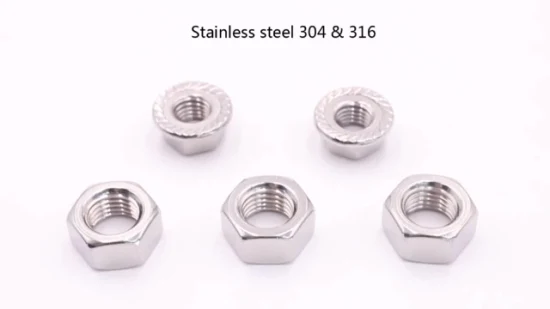 DIN934 Stainless Steel Hexagon Nut SS304 SS316 Metric Hex Nuts